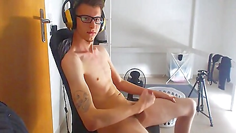 Busty teen 18+ with tits is giving a blowjob to a cock