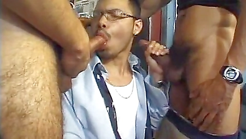 Rimming and rimming with a black cop in this video