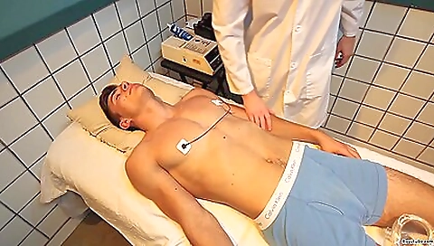 Medical - sexy doctor taking patient for a nice massage