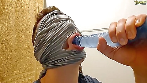 Amateur brunette in a sexy lingerie plays with her mouth