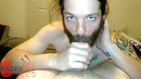 Amateur brunette with a big booty getting deepthroated
