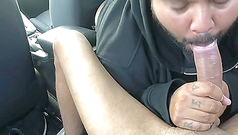 A chubby Latina babe gives a fantastic blowjob to a big dick