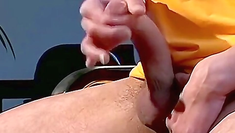 Solo male masturbates and gets fucked in the back hole