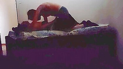 Amateur couple with nice curves is fucked on peeping tom