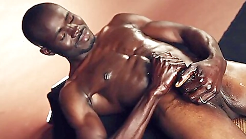 Black and white cocks in a big cumshot solo porn video