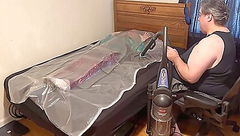fetish porn hd 1st time sex in a red pvc aprons and latex