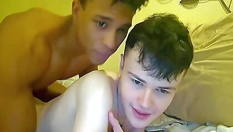 Amateur black teen and her white boyfriend have a hardcore video