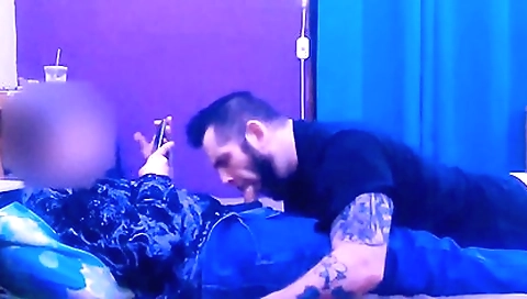 Tattooed girl with a large natural snatch is fucked