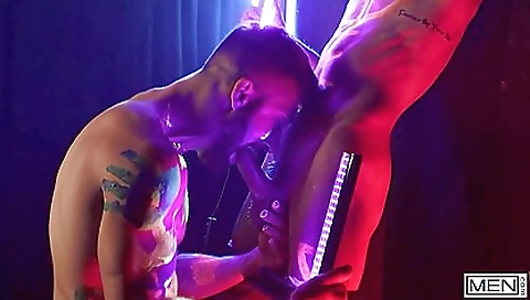 Big cock dance with hotties in a tight black twosome