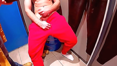 Sexy guy with a big cock jerks off in a solo video